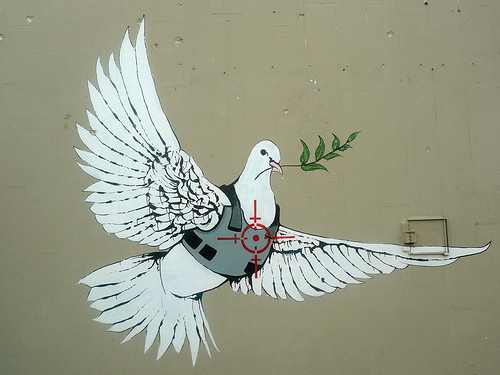 Banksy dove of peae